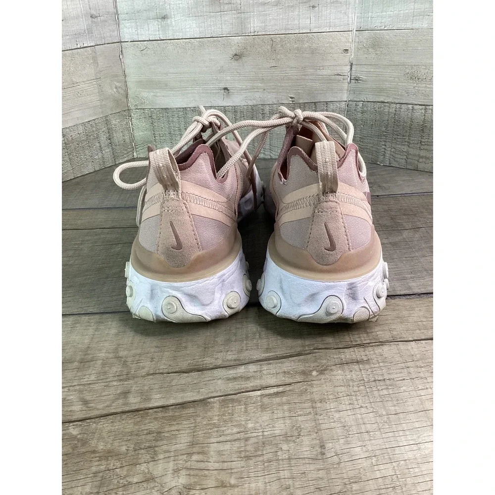 Nike React Element 55 Womens Shoes Plum Chalk Light Cream BQ2728-200 Size 9